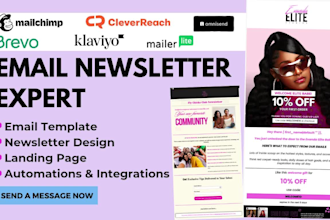 design klaviyo, mailerlite, brevo, mailchimp email marketing template newsletter