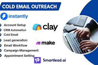 build clay lead for smartlead ai, instantly ai cold outreach, ghl automation zap