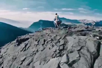 do 3d humanoid robotic 4 legged bike, robotic humanoid animation, cgi humanoid