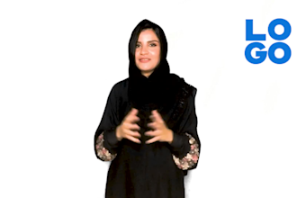 make a female arabic spokesperson in fusha wearing abaya