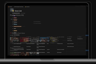 build a notion workspace to optimise your film production workflow