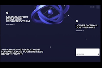 develop interactive landing page 3d webflow website spline animation 3d model