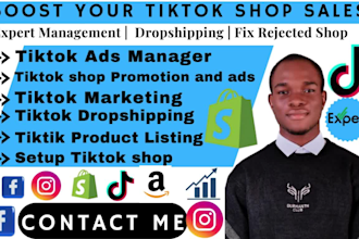 setup tiktok shop dropshipping tiktok shop ads manager fix rejected tiktok shop