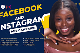 set up and manage your facebook and instagram ads campaign for sales and lead