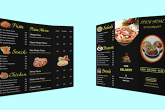 do professional restaurant menu design or menu board