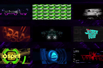 do glitched dj logo visuals for gigs, inside 9 scenes