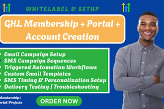 setup automated SMS, email marketing campaigns  gohighlevel,  zapier integrate