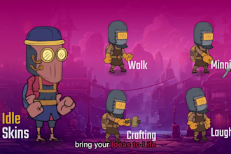 create elite spine 2d character animation for games