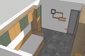 design furniture or interior in sketchup