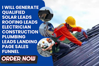 generate hot roofing leads roofing landing page sales funnel hvac solar leads