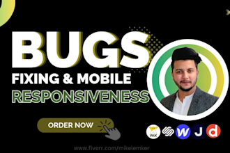 remove bugs, fix issues in squarespace website and make it mobile responsive