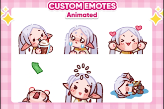 make cute custom animated emotes for stream