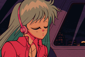 create lofi animation loop in 90s anime style