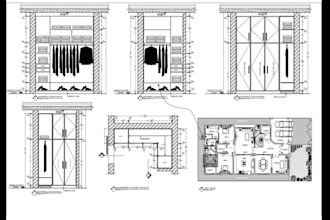 design your wardrobe bathroom and kitchen in autocad