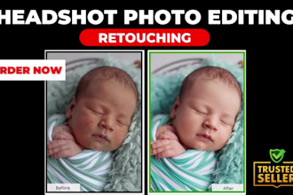 do professional headshot photo editing and retouching in photoshop