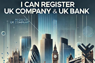 professional UK and USA company registration bank account setup shopify design
