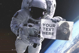 让宇航员保持你的文字，图片，或标志