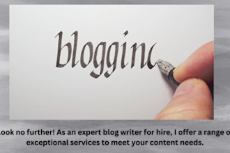 be the expert blog writer you can hire