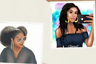 draw african american illustrations and children books