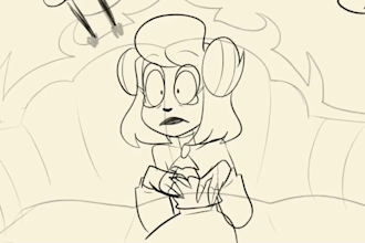 2d traditional animation line art animation frame by frame hand drawn in 24 hrs