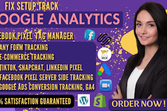 setup ga4, facebook capi, tiktok pixel and fix GTM for ecommerce tracking
