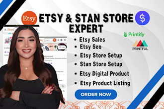 setup etsy shop etsy digital planner etsy seo listing etsy promotion stan store