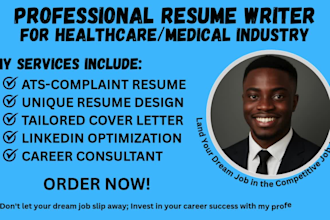 write a job winning medical dentist healthcare ats resume cv cover letter
