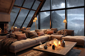 create cozy ambient rain video for youtube channel