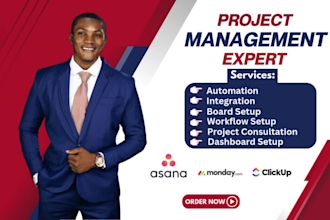 help you setup asana monday monday automation crm clickup asana trello make com