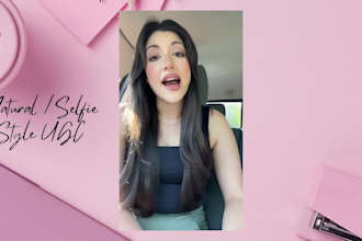 create a natural ugc selfie style video