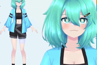 do 2d vtuber model, live2d vtuber model, anime model, live2d vtuber rigging,