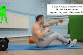create a humanlike animation stopwatch for your workout videos