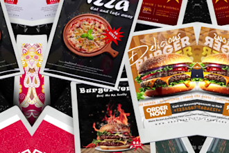 design modern food flyers or posters to grow your sales