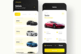 develop car rental app, car booking app, taxi app, car travel app, uber website
