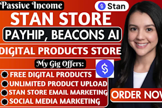 stan store, stan store marketing, payhip, beacons ai linktree, etsy stan store