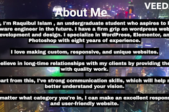 build personal portfolio, author, lawyer or business website with wordpress