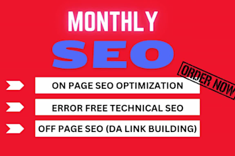 do monthly seo service website on page wix wordpress technical optimization fix