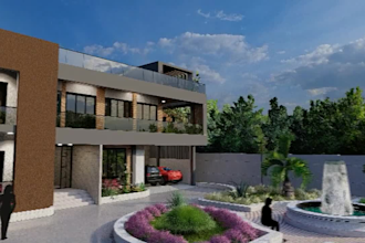 design sketchup 3d models and exterior lumion rendering