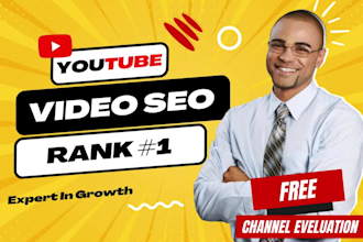 be your youtube channel growth manager and video SEO expert