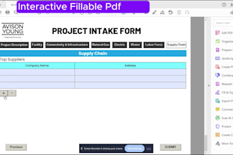 create fillable PDF forms, advanced digital form with calculation and javascript