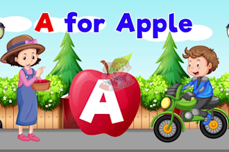 create 2d animation kids learning videos