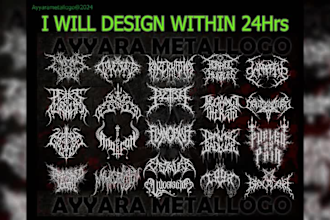 make and design a black metal, death metal, and slam logo