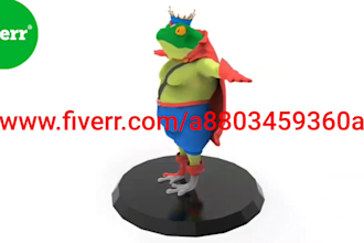 do 3d model texture, rig and 3d animation for u
