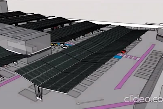 design solar pv system on car port shed in 2d and 3d with simulations
