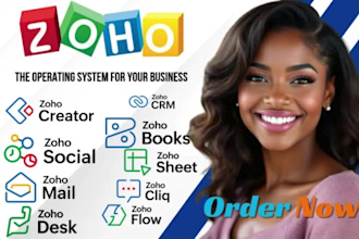 setup your zoho CRM zoho books zoho campaign zoho creator and zoho form