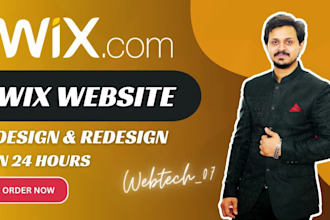do wix website redesign, design wix website design and wix website development