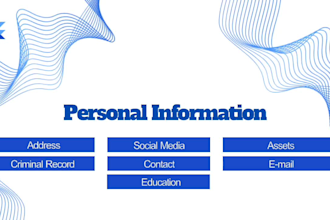 be your private investigator on any target, detective and osint expert