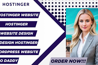 design a responsive and modern hostinger website