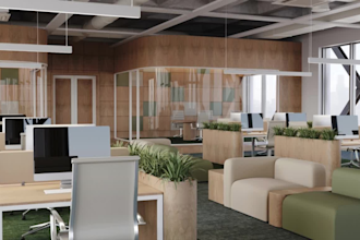 do 3d office space architecture design office cgi interior design rendering