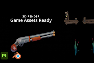 create optimized low poly 3d models for games or mobile apps